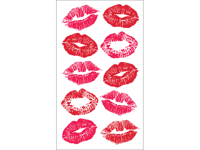 Sticko Glitter & Acetate Valentine Stickers-Sugar Kisses