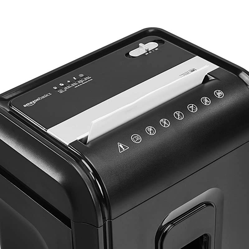 Basics 12Sheet HighSecurity MicroCut Paper CD and Credit Card Shredder with Pullout Basket