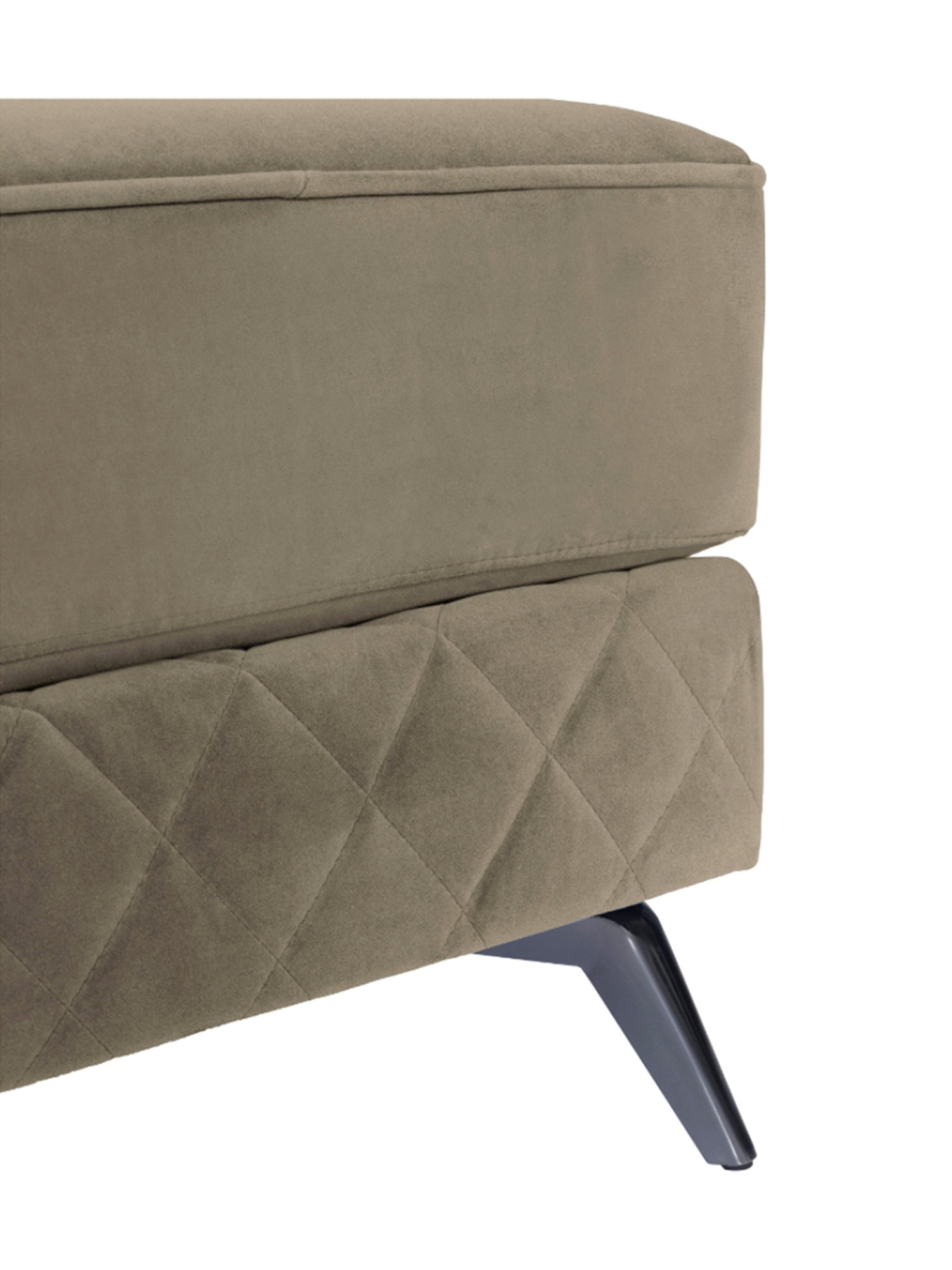 Duroflex Eden Brown Wood 1 Seater Ottoman