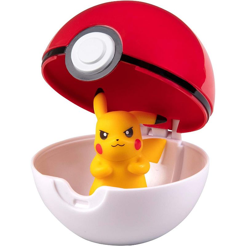 Jazwares Pokemon Clip 'N' Go Belt Set with 3 Poke Balls & 2 Figures - Includes Pikachu and Cubone