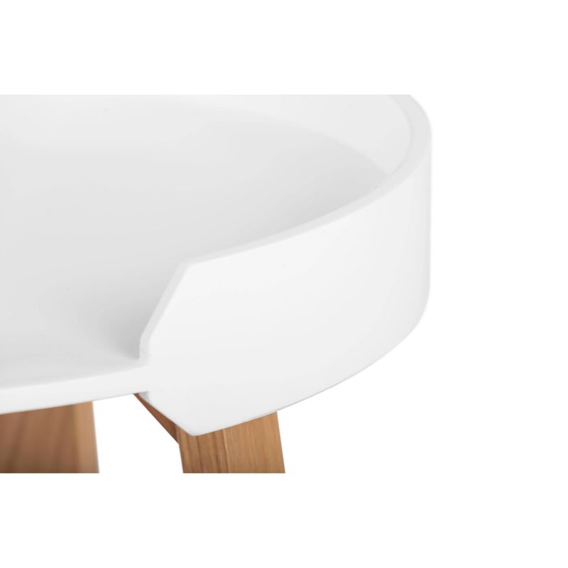 Remus Round Side Table Oak Brown/White - Universal Expert