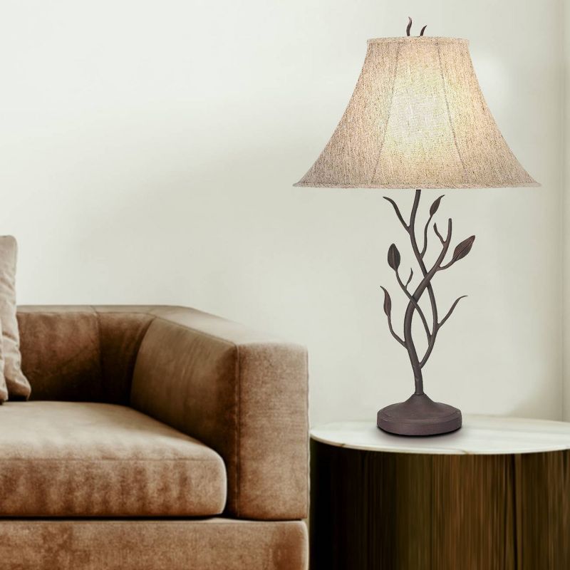 33" Metal Hand Forged Table Lamp Black - Cal Lighting