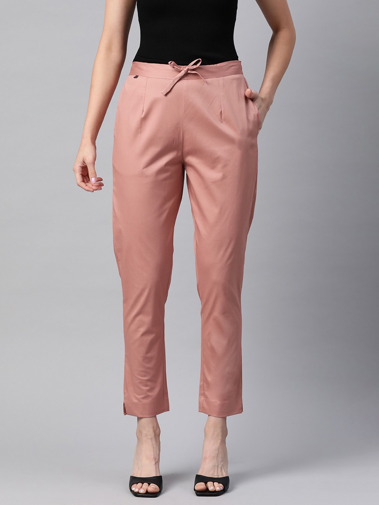 READIPRINT FASHIONS Peach Regular Fit Pants