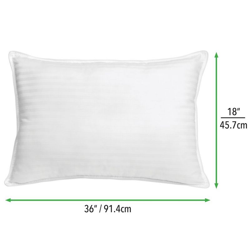 mDesign King Gel Pillow Set - Hypoallergenic, 2 Pack - Optic White