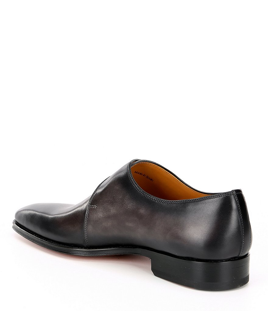 Magnanni Men's Hermosa Leather Monk Straps