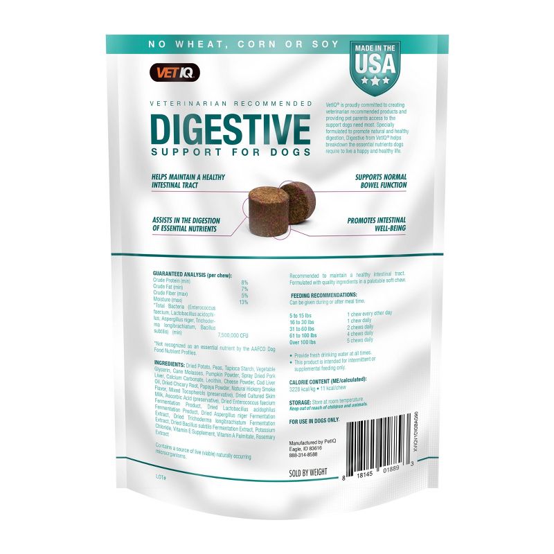 VetIQ Digestive Chewable Supplement For Dogs