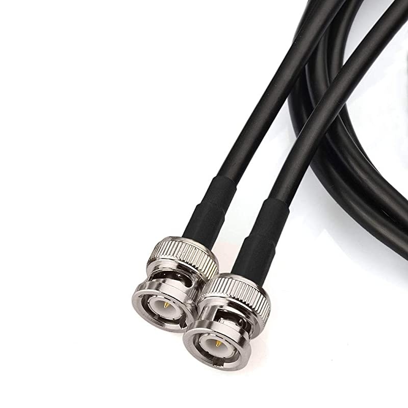 BNC Male to BNC Male RG58 50 Ohm Coaxial Jumper Cable 1m 3 feet for CB Radio Ham Radio Amateur Mobile Radio Police Scanner Patch Panel Rack Mount Oscilloscope Scope Signal Function Generator