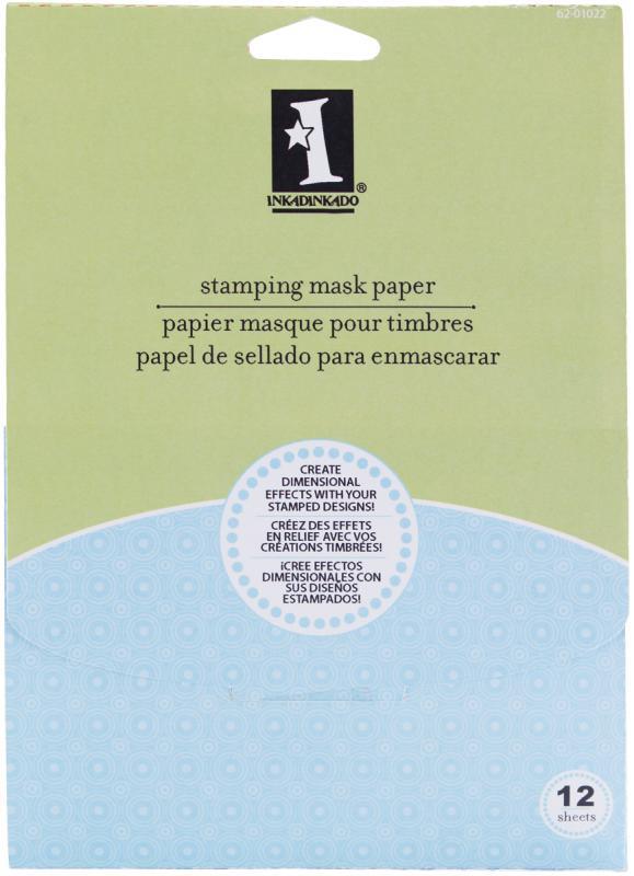 Inkadinkado Stamping Mask Paper 12/Pkg-
