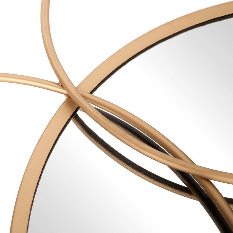 21"x23" Metal Layered Circle wall accent Mirror Gold - Patton Wall Decor