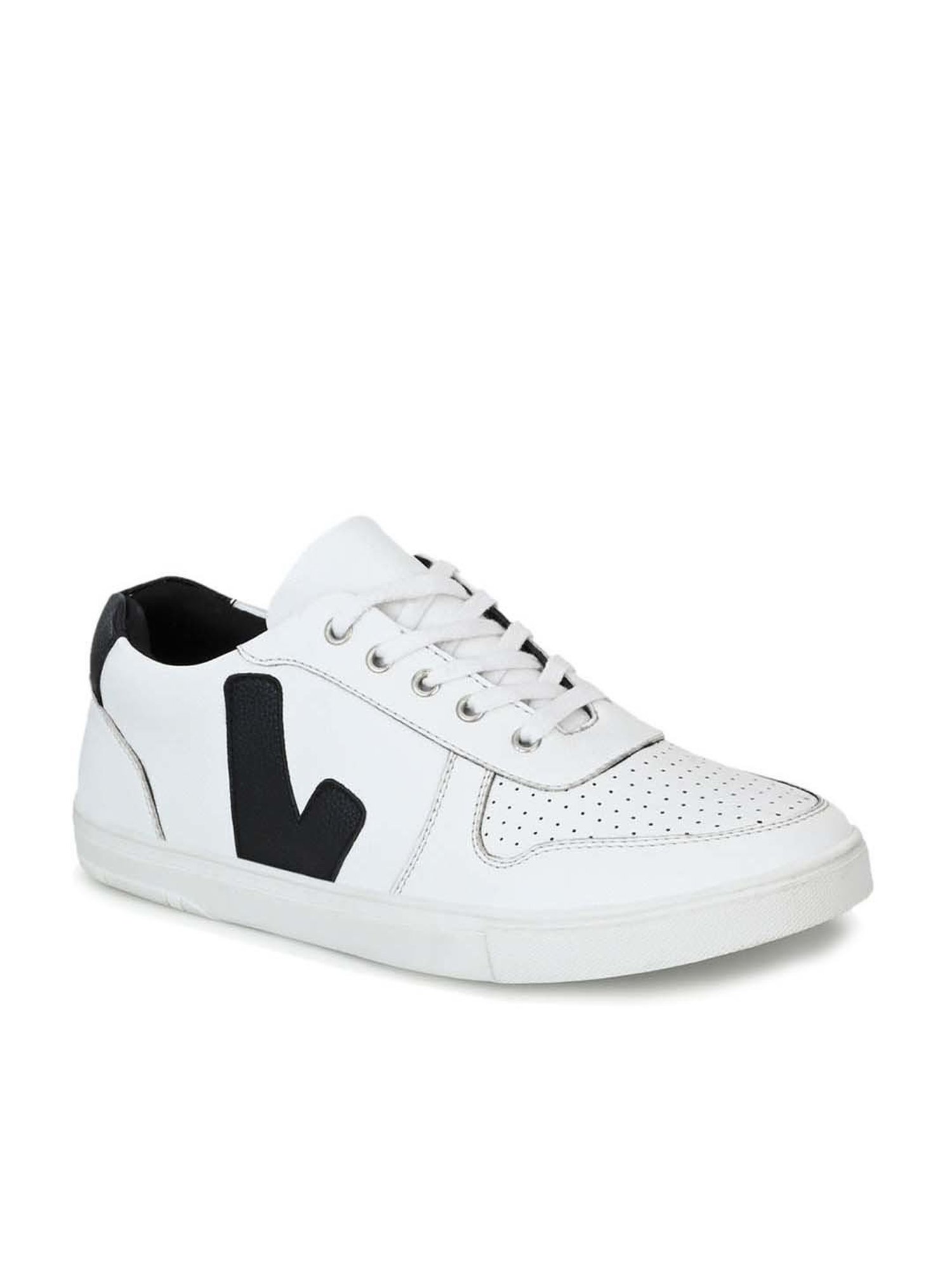 El Paso Men's White Casual Sneakers