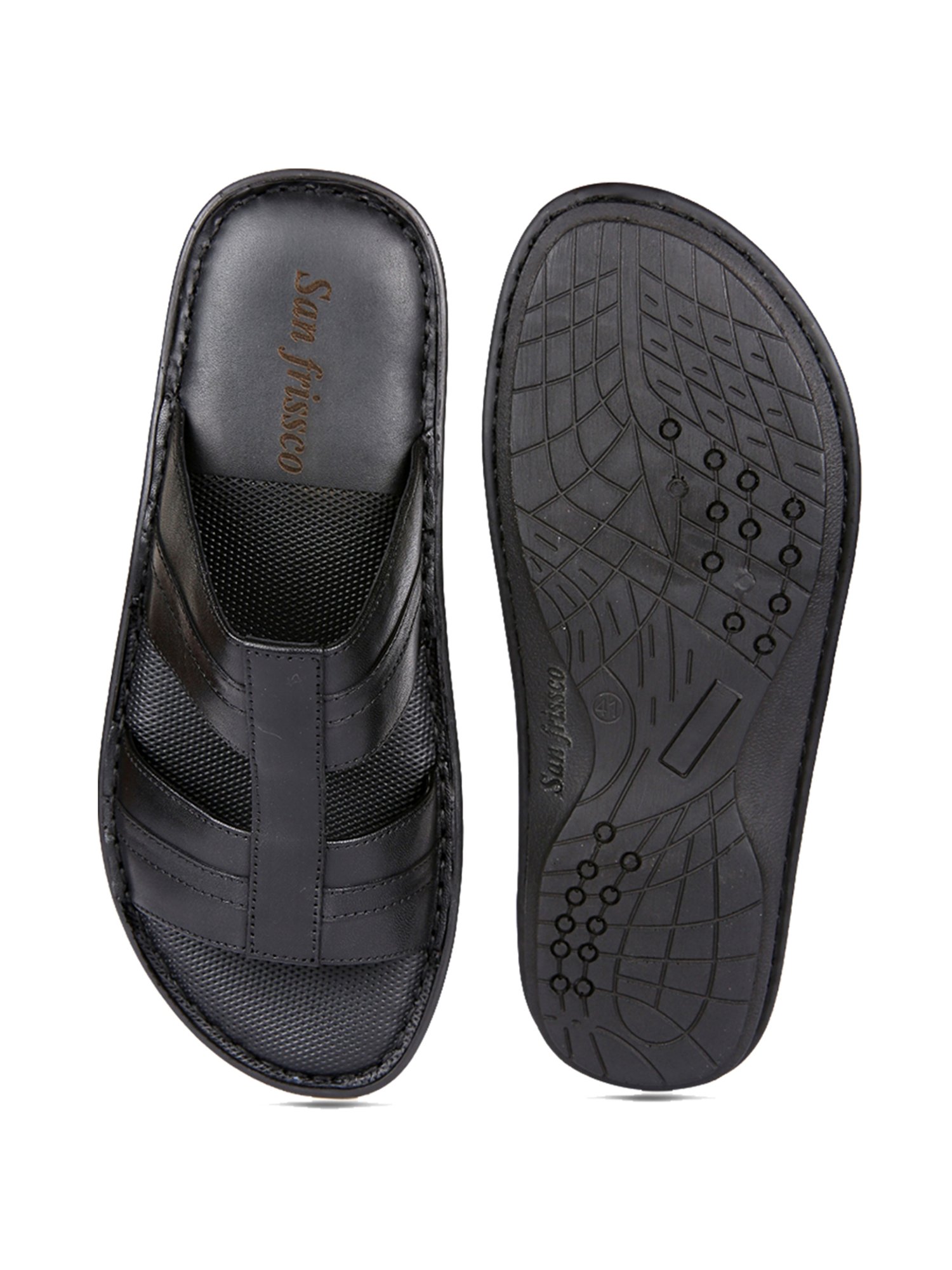 San Frissco Black Casual Sandals