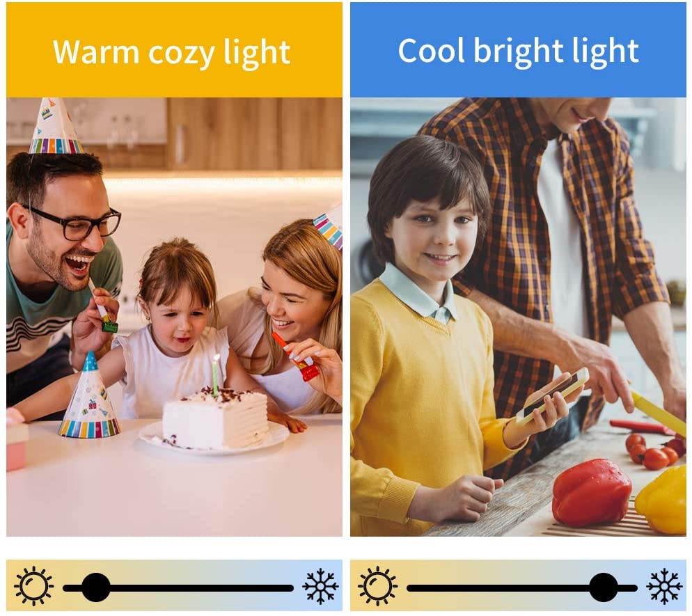 A15 LED Smart Bulb, Compatible with Alexa, Google Home, E26, 5W=40W, Color Changing, Dimmable WiFi Light Bulbs, No Hub Required, 3Pack