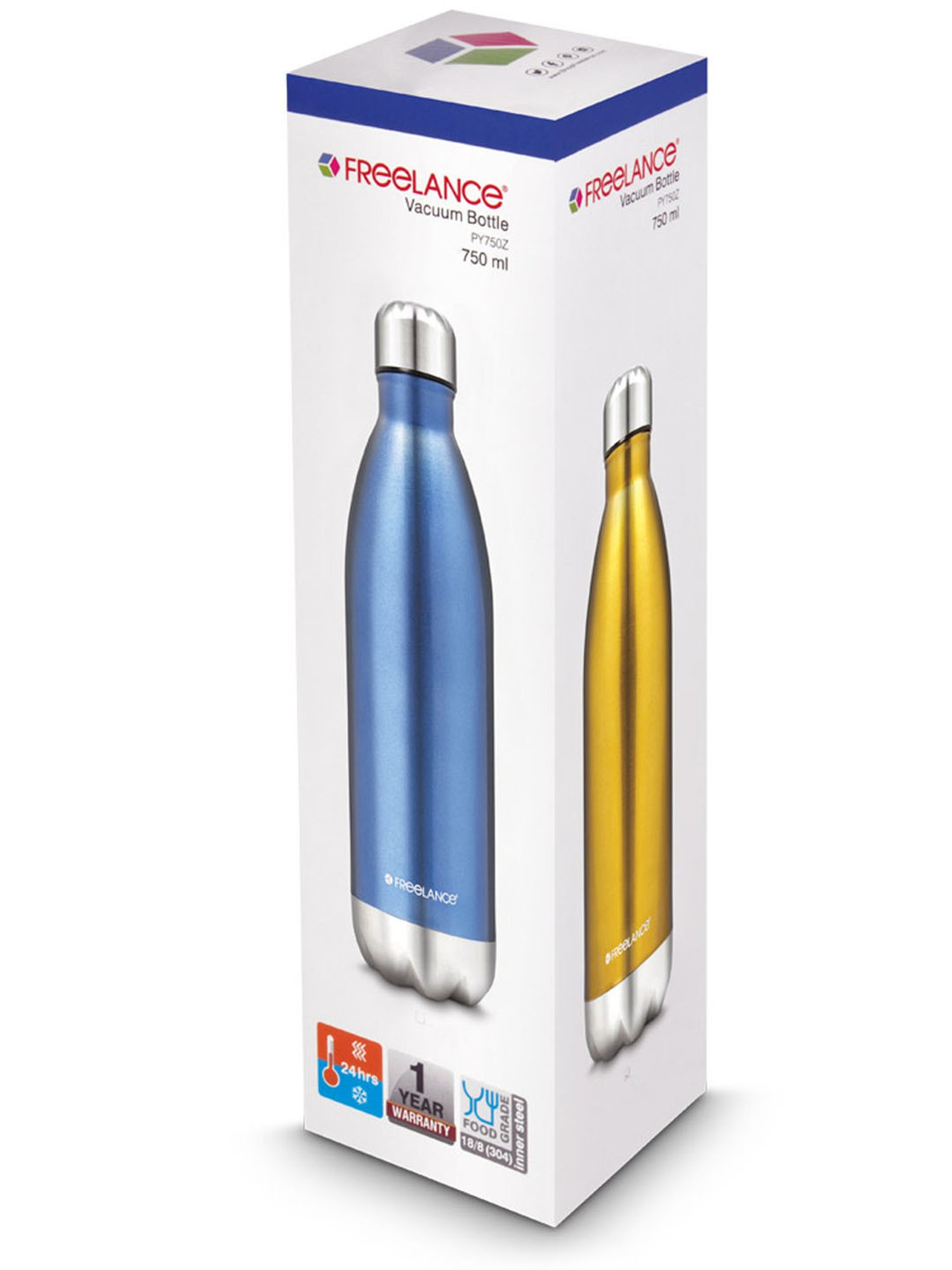 Freelance Gold Stainless Steel 1000 ml Vacuum Bottle