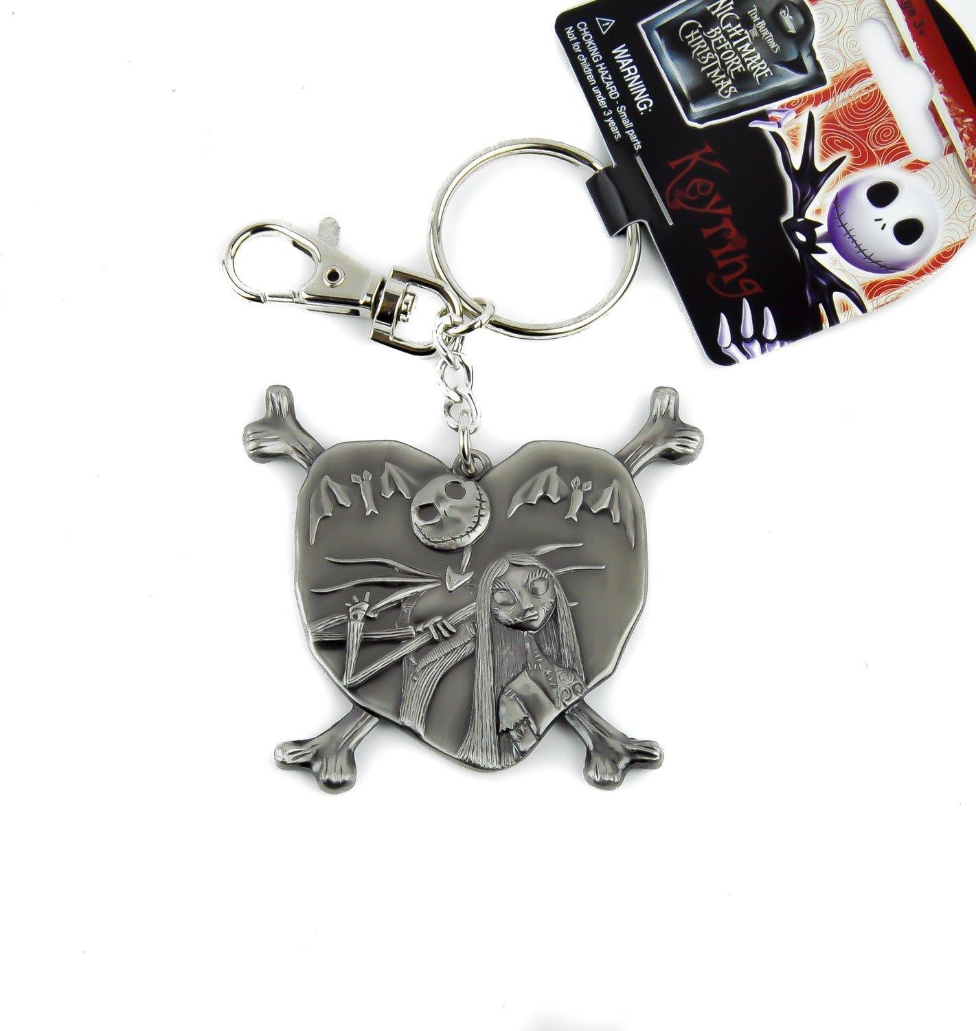 Jack and Sally Nightmare Before Christmas Keychain Skellington