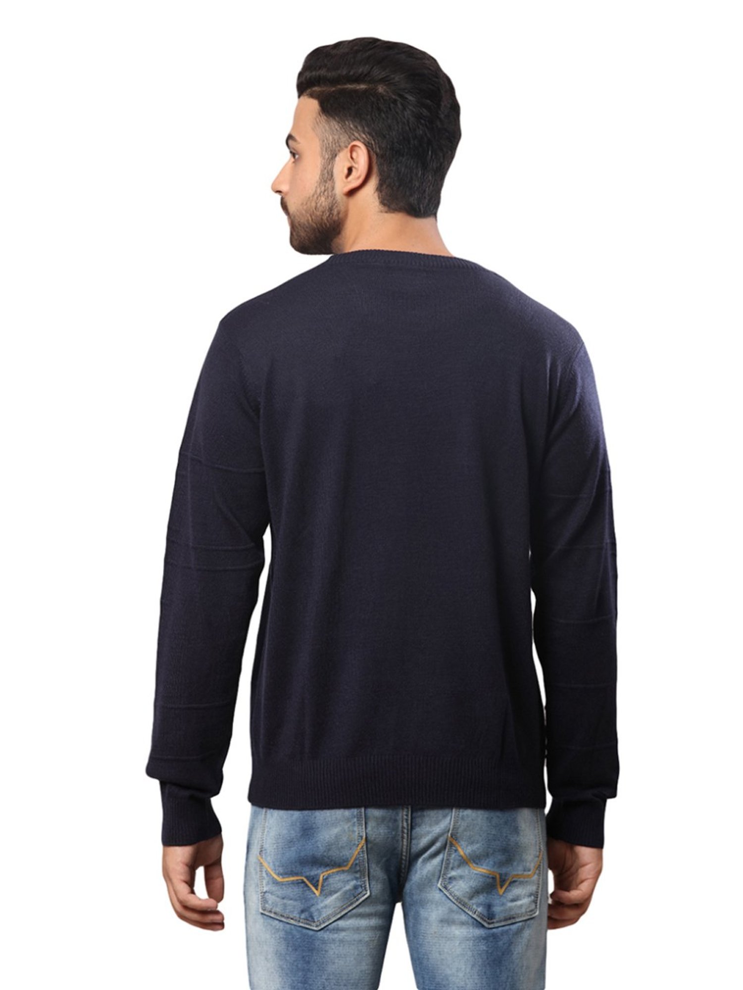 Raymond Blue Regular Fit Sweater