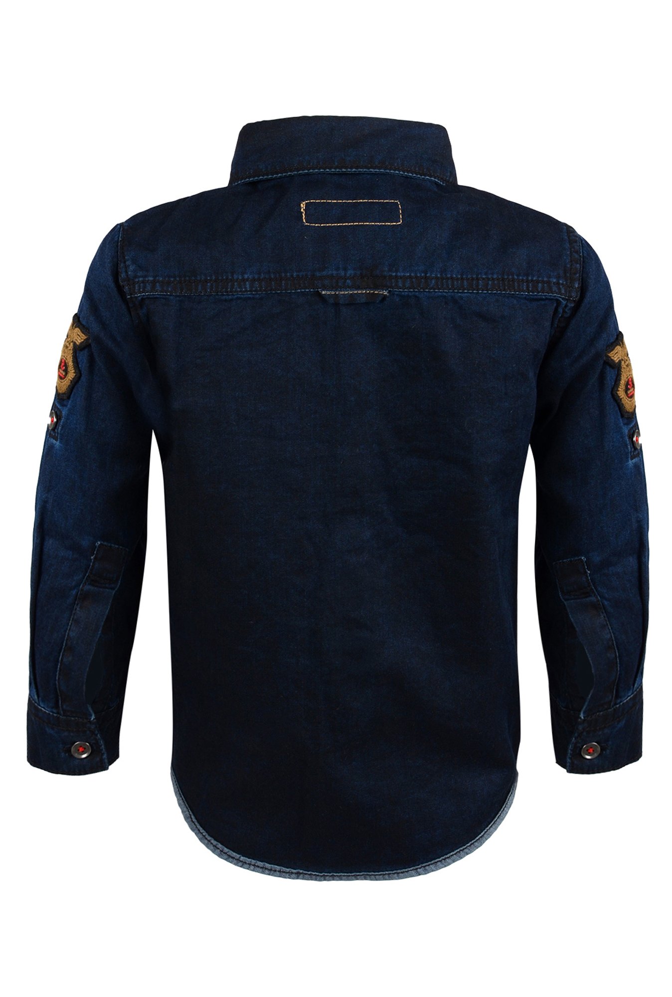 Tales & Stories Kids Dark Blue Applique Shirt