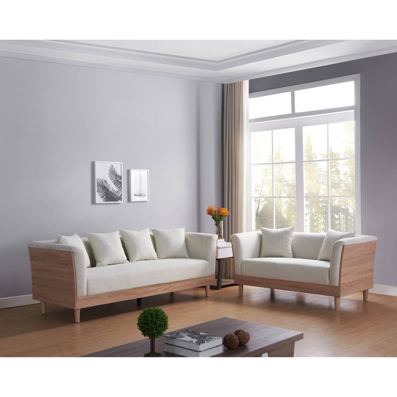 Vaughn Linen Sofa Cream - HOMES: Inside + Out