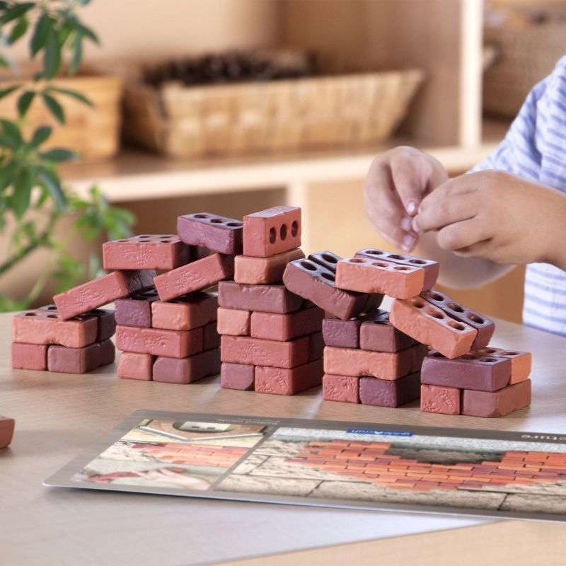 Guidecraft Little Bricks with Concept Cards - 60 Piece Set
