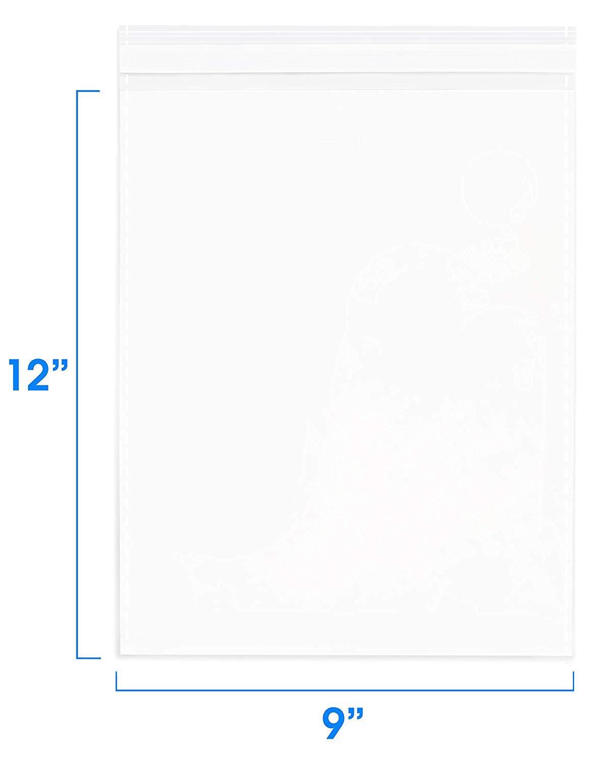 9  X 12  (200) Clear Resealable Cellophane Cello Bags Self Seal - Fits Brochure, Letter Size Documents, Clothing Tshirts - Pack It Chic (More Sizes Available)