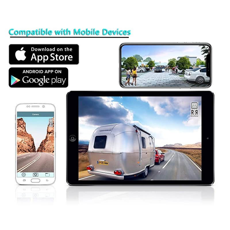 Wireless Backup Camera  Night Vision Wide View Angle Waterproof WiFi Rear View Camera for iPhone iPad Android Phone Tablet