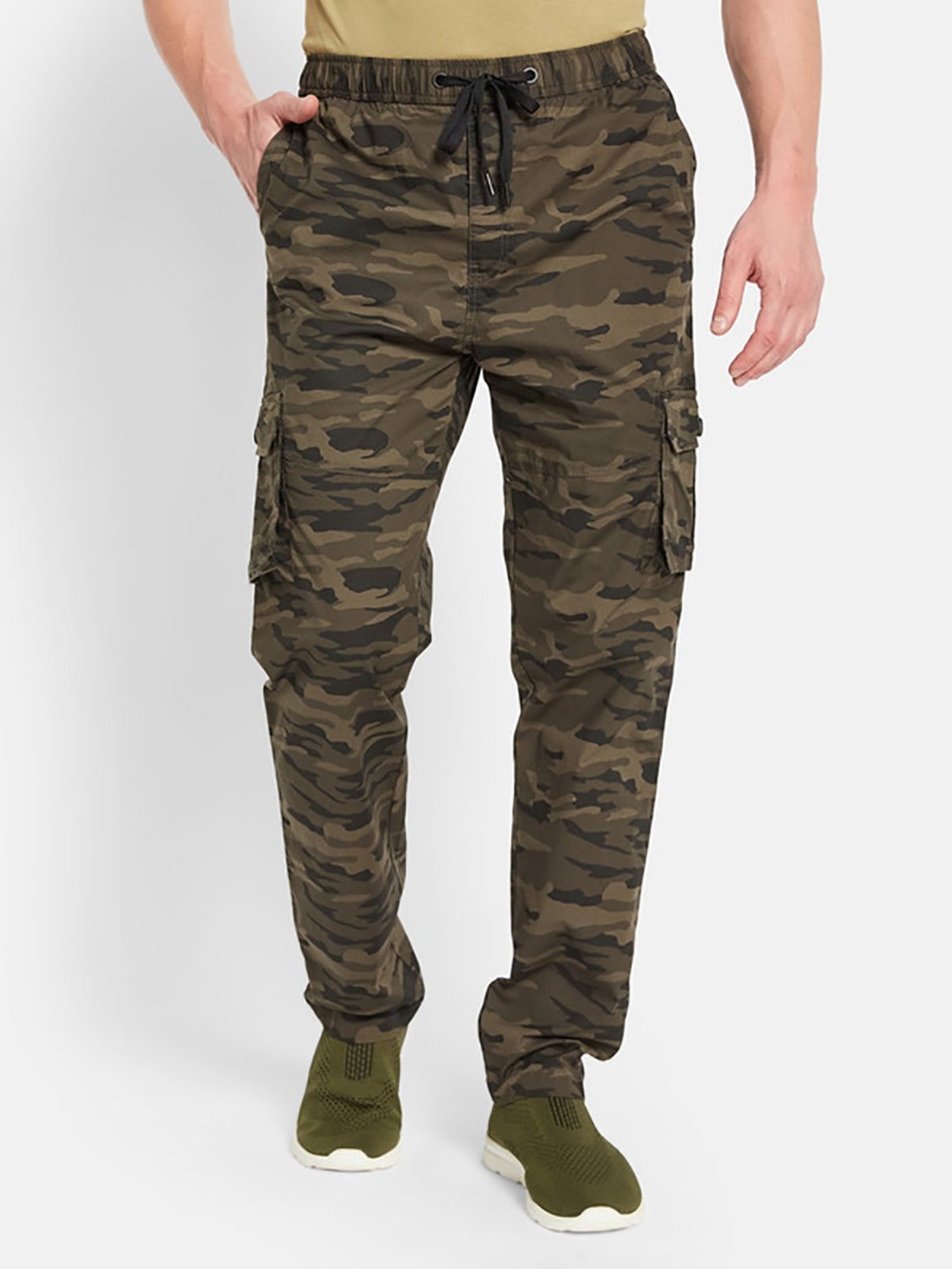Basics Green Jogger Track Pant