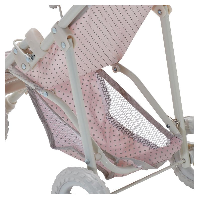 Olivia's Little World - Polka Dots Princess Baby Doll Jogging Stroller - Pink & Gray
