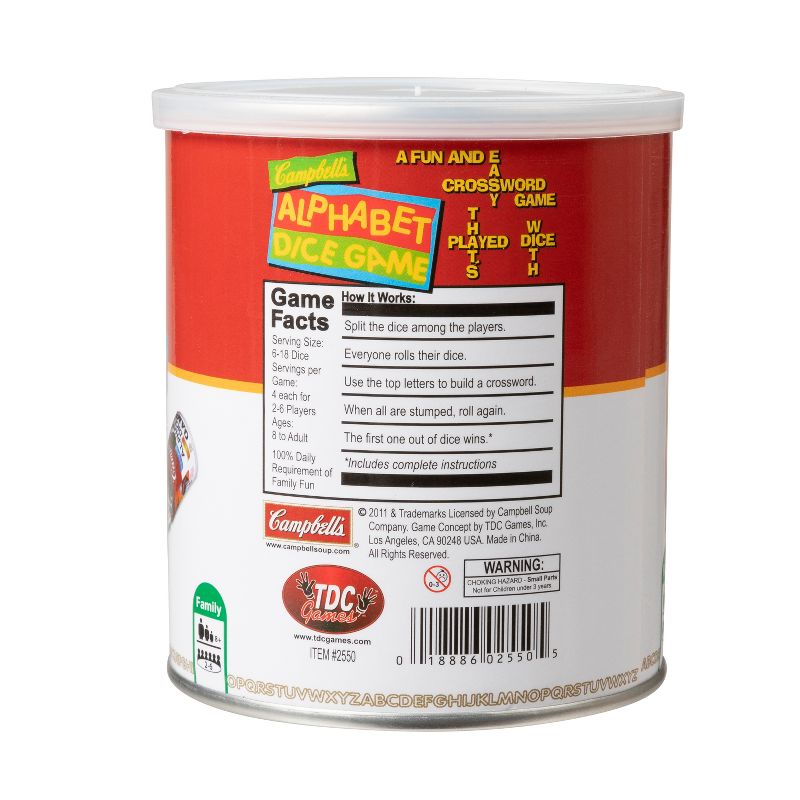 TDC Games Campbell's Alphabet Dice Game