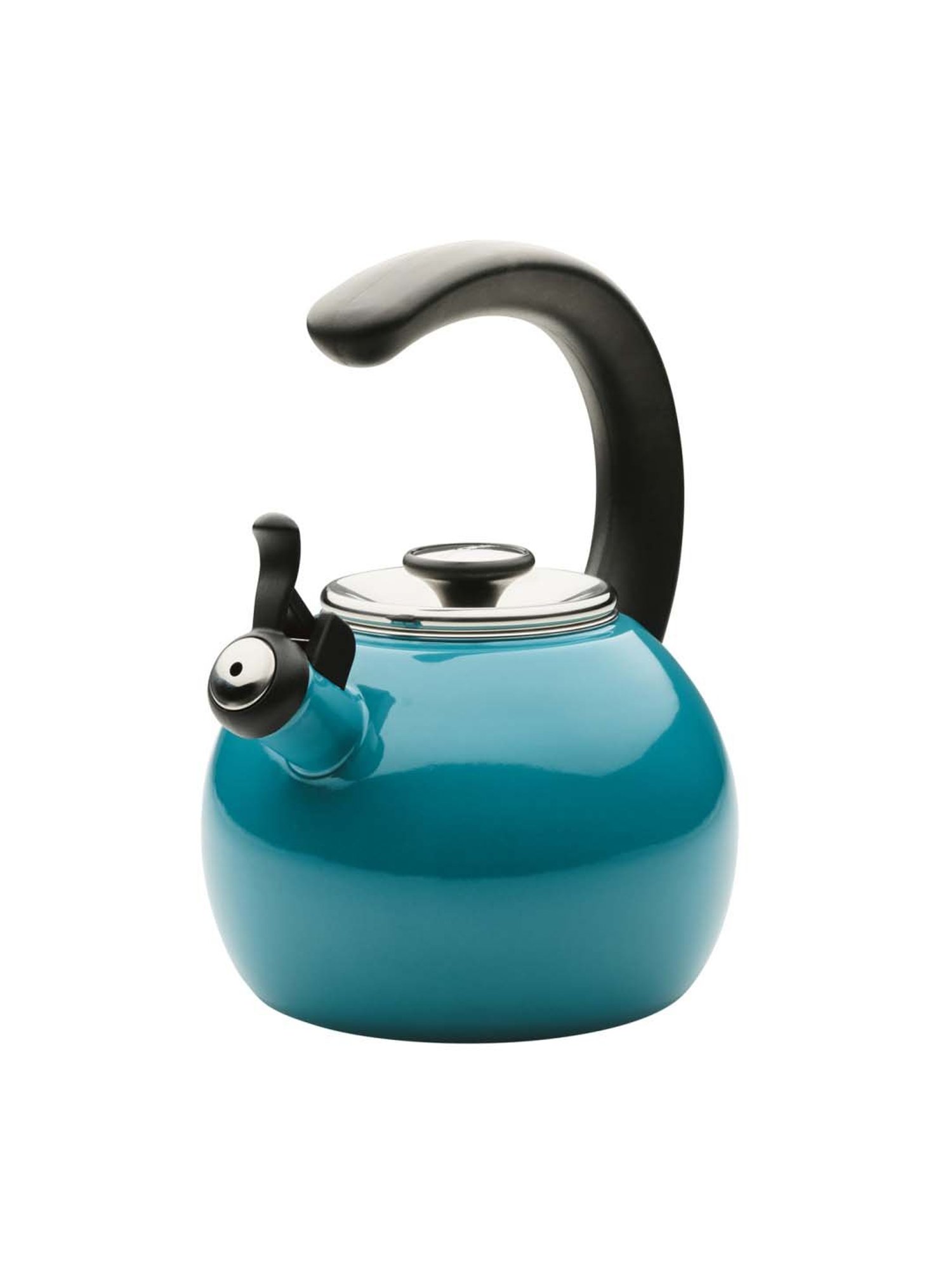 Circulon Enamel Turquoise On Steel Whistling Tea Kettle (1.9 Liters)