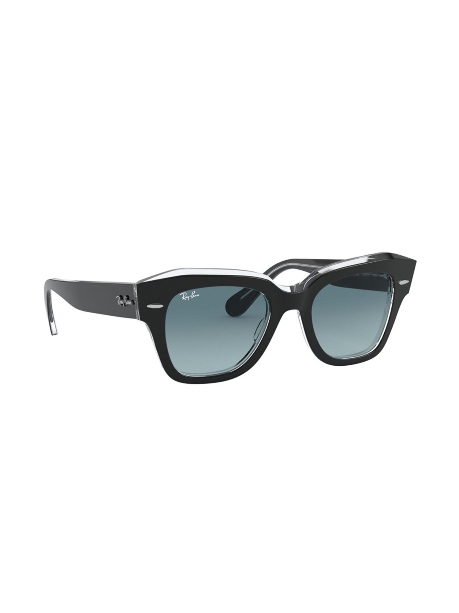 RAY-BAN Unisex Gradient Blue Lens Square Sunglasses - 0RB218612943M52