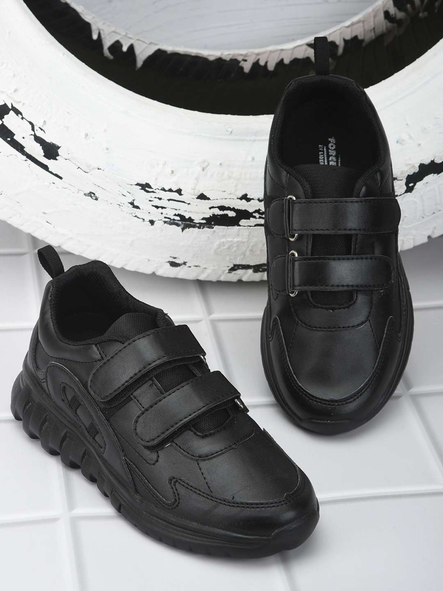 Force 10 By Liberty Kids White School Shoes