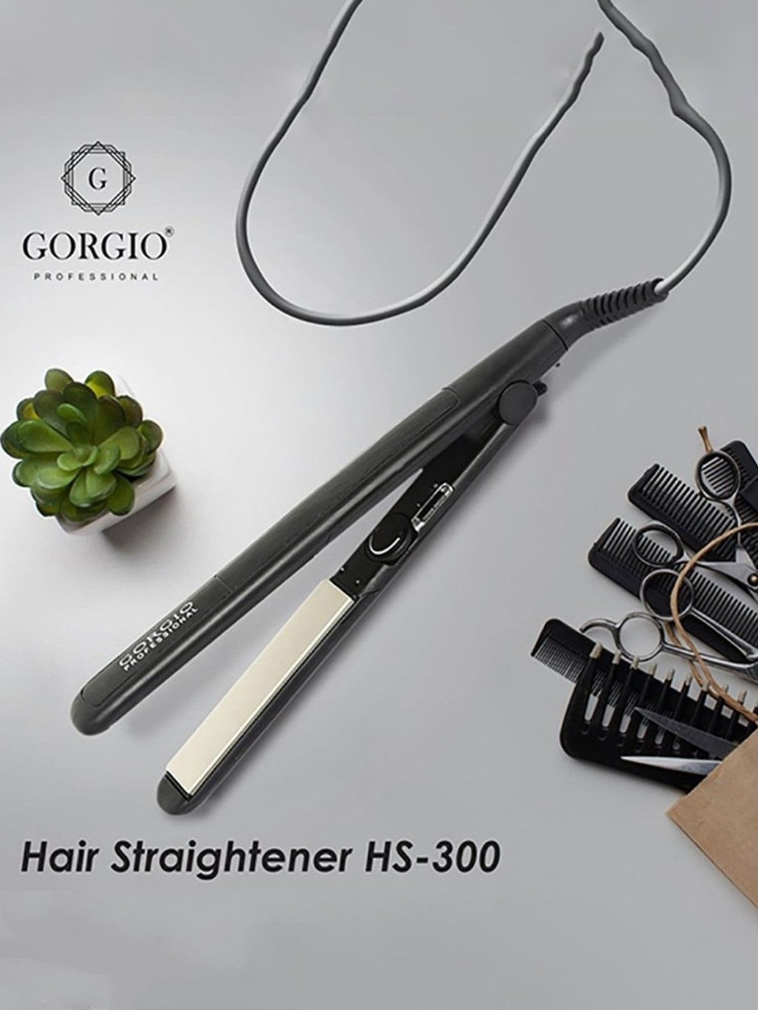 Gorgio Professional HS300 Hair Straightener (Black)