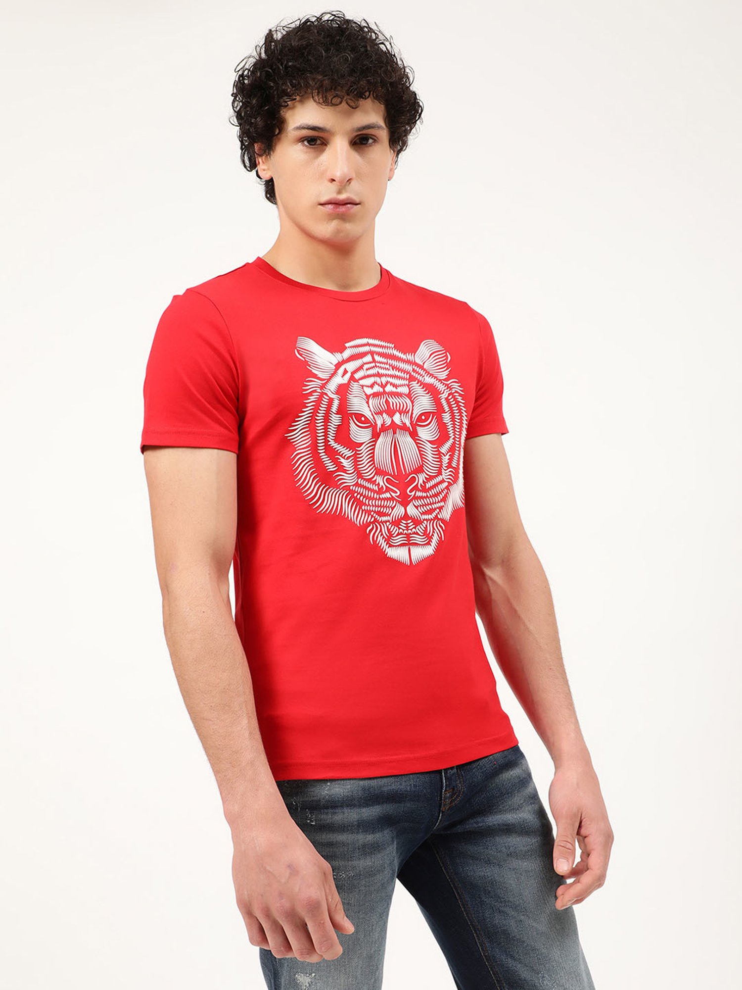Antony Morato Red Printed T-Shirt