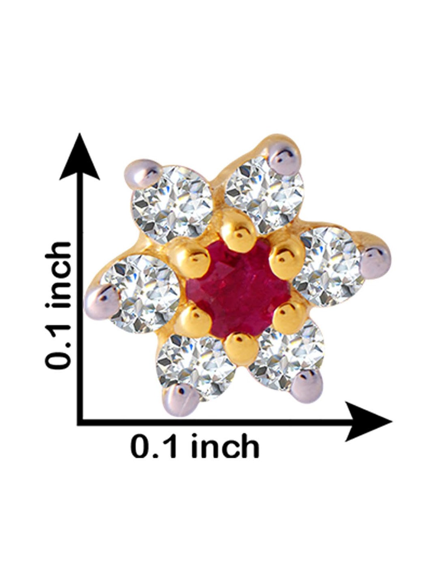 Malabar Gold and Diamonds 18 kt Gold & Diamond Nosepin
