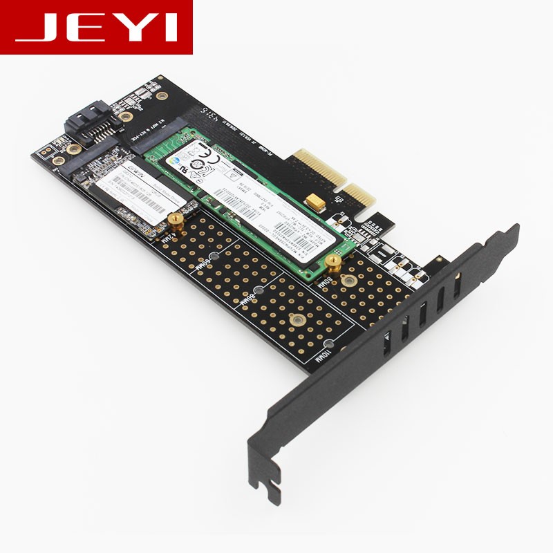 JEYI SK6 M.2 NVMe(M Key)&NGFF(B Key) SSD to PCI-E 3.0 x4 Adapter Converter Card