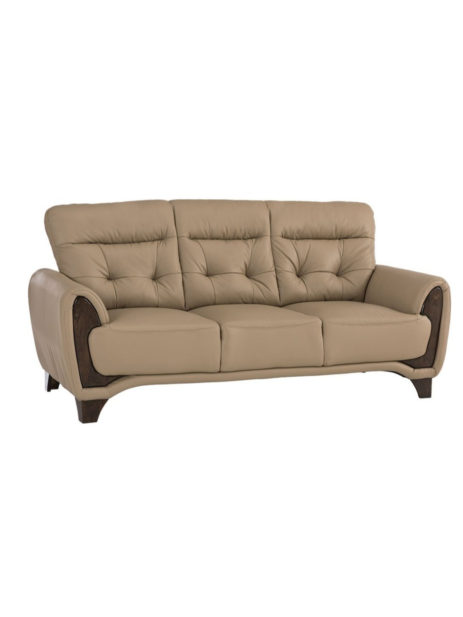 Durian Berry Black Premium Leatherette 2 Seater Sofa