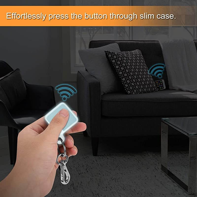 Silicone Case with Carabiner Keychain for Tile Pro 2020 2018 AntiScratch Lightweight Soft Protective Sleeve Skin Cover Blue Glow in The Dark