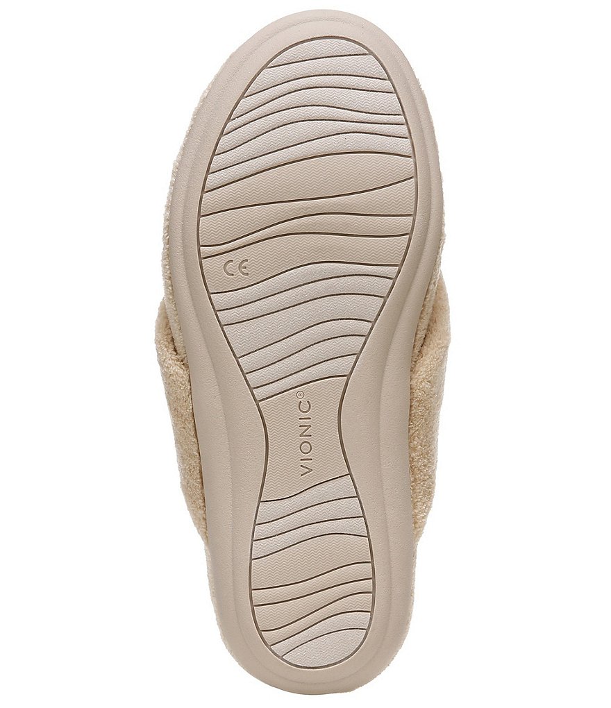 Vionic Lydia Washable Plush Terry Cloth Thong Slippers