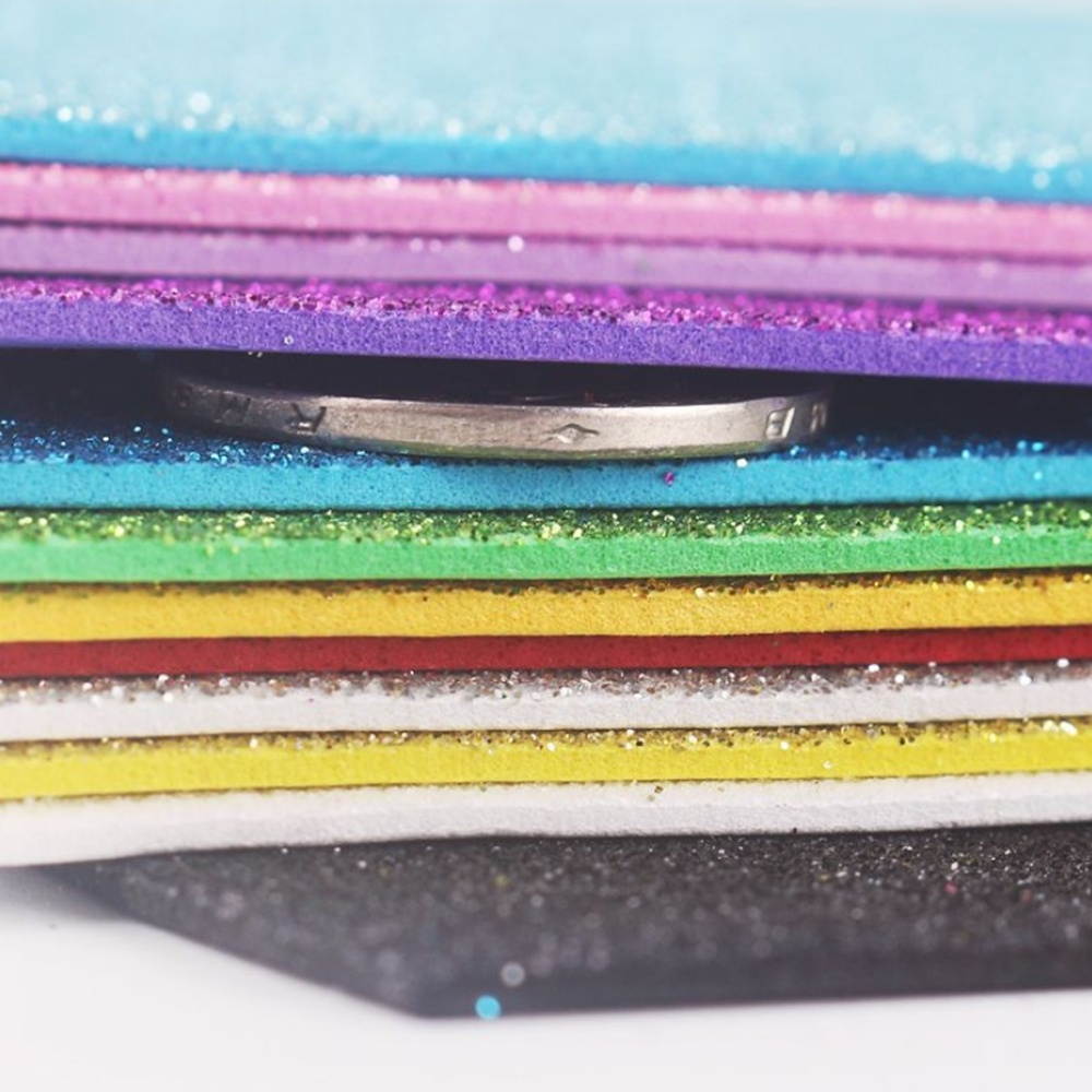 2MM 10 Pcs/Colors Flash Light Sponge Paper Foam Paper Kindergarten Handmade Sponge Paper Art 10 Pcs