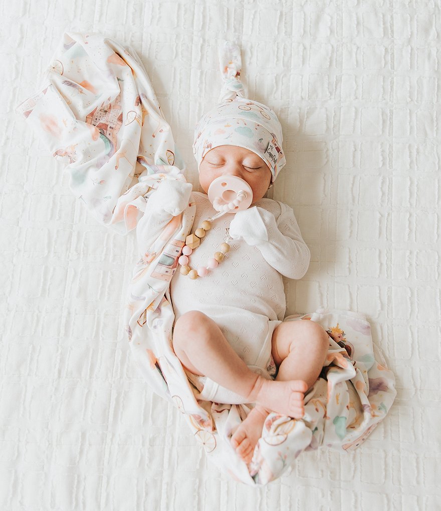 Copper Pearl Baby Girls Enchanted Top Knot Hat