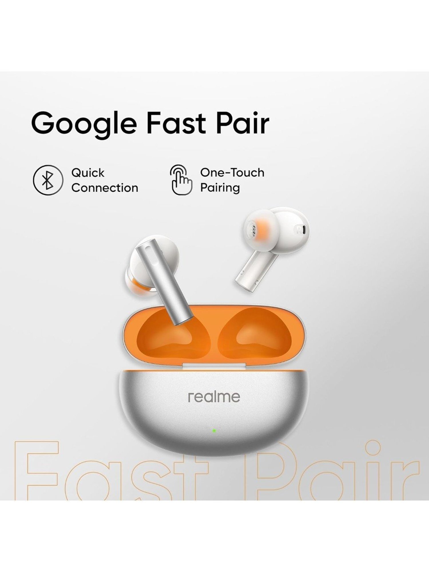 Realme Buds Air 6 In Ear BT Earbuds with 40Hrs Playtime (Flame Silver, True Wireless)