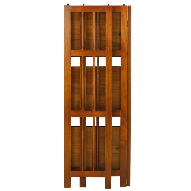 Casual Home 331-35 3 Shelf 14 Inch Folding Office Wood Decorative Furniture Bookcase, Honey Oak (2 Pack)