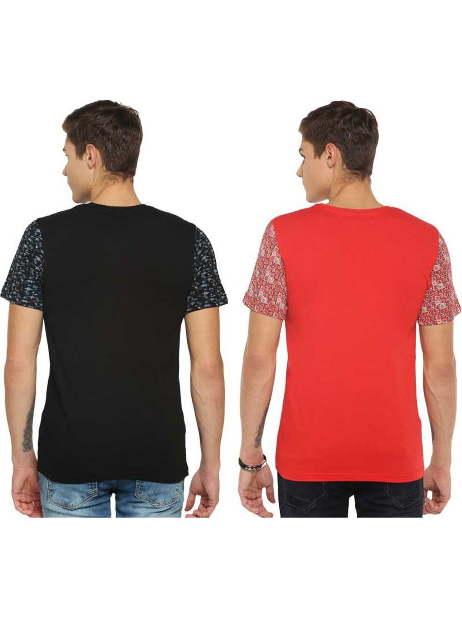 Dollar Mutlicolored Regular Fit Printed T-Shirt (Pack of 2)