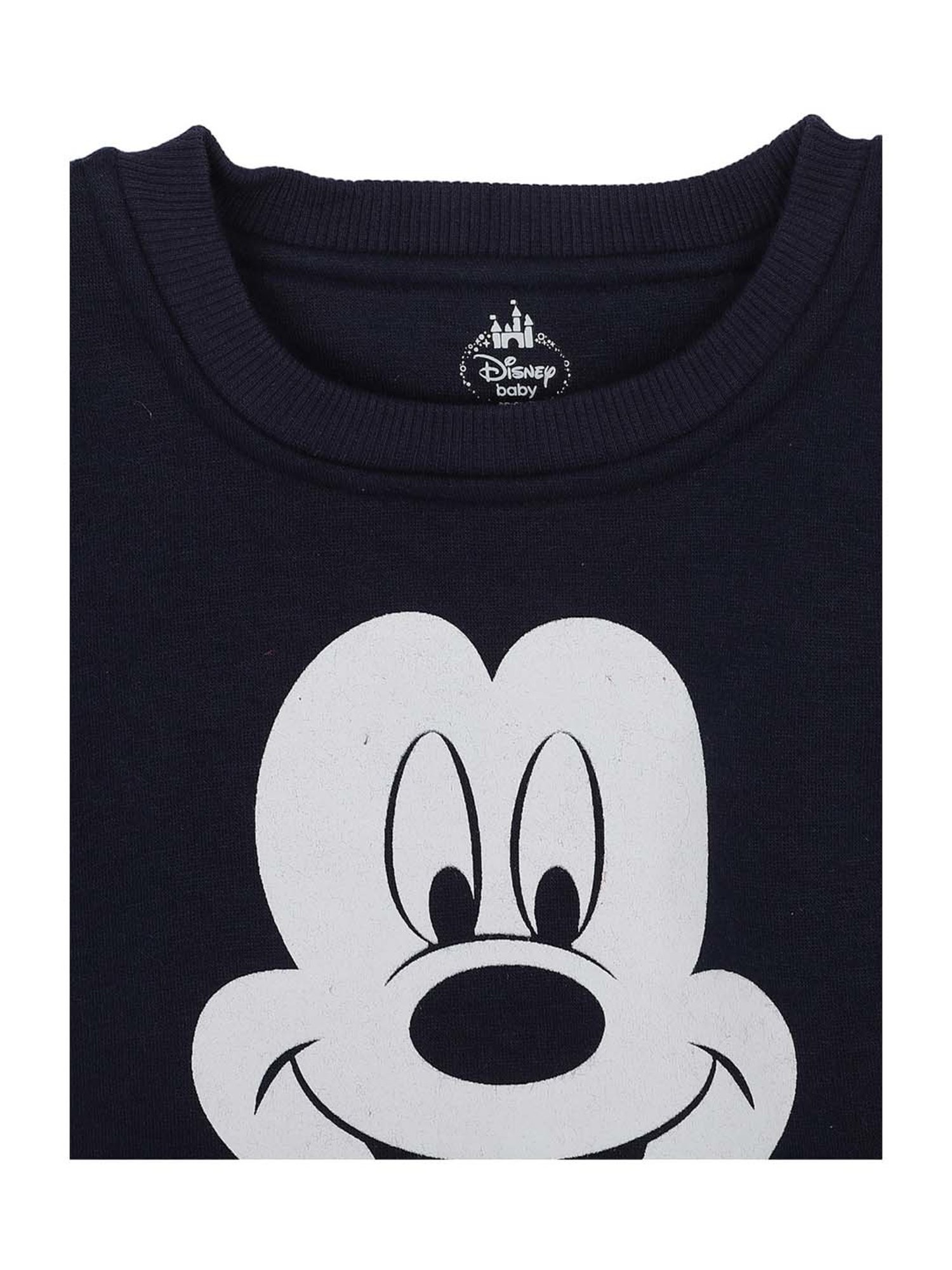 Bodycare Kids Navy & White Cotton Printed Full Sleeves T-Shirt