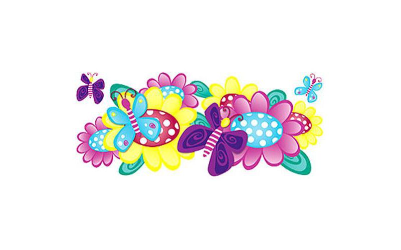 Butterfly Bugs Gardens Animal Wall Paper Accent - Borders Unlimited..