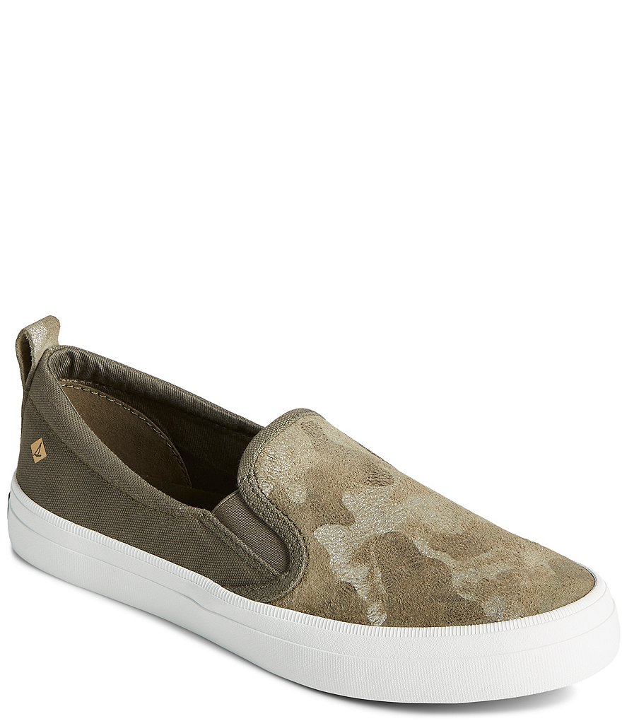 Sperry Women's Crest Twin Gore Metallic Camo Slip-On Sneakers