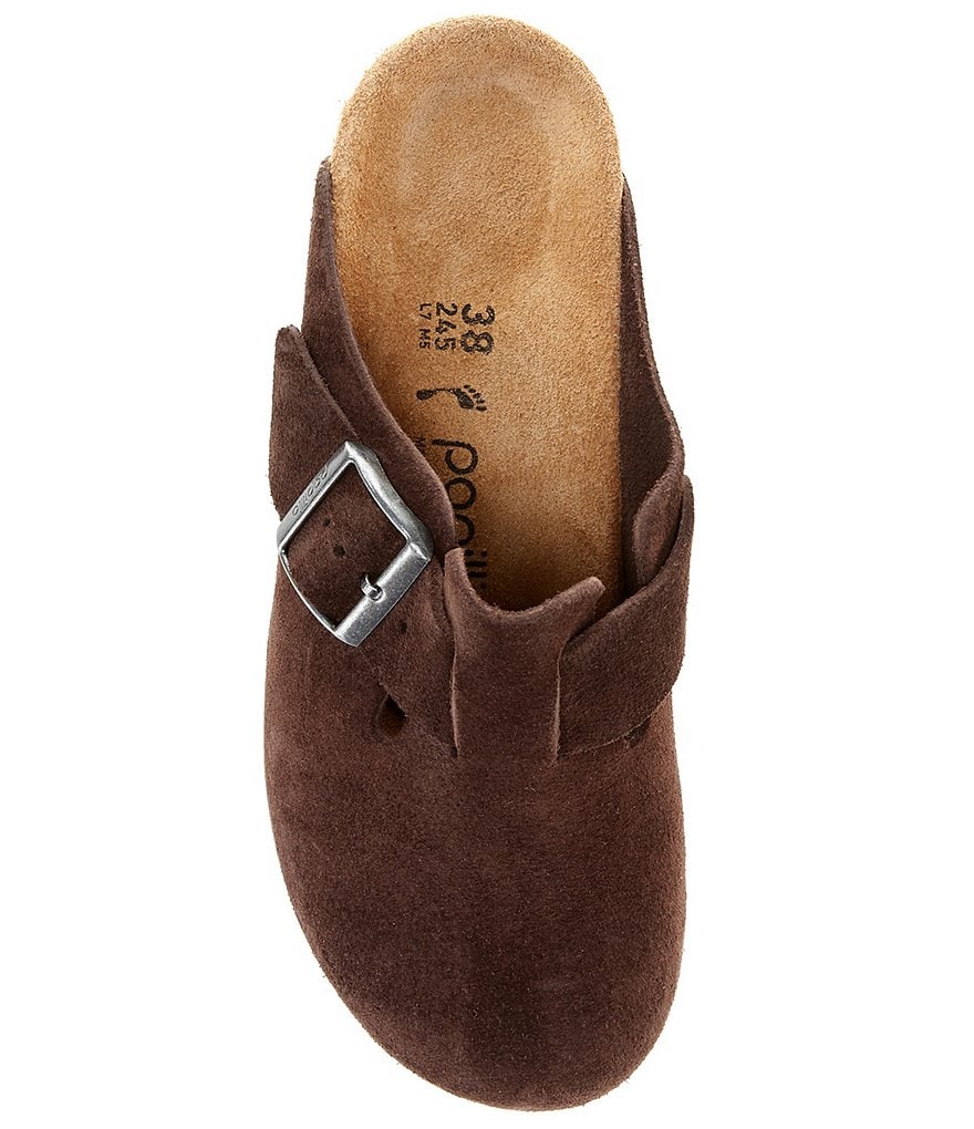 Birkenstock Women's Fanny Suede Cork Wedge Clogs