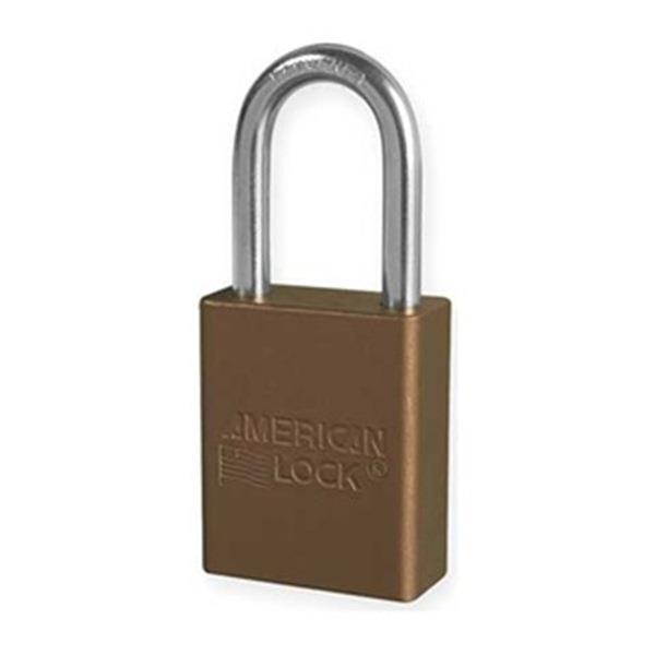AMERICAN LOCK A1106KABRN54331 Lockout Padlock,KA,Brown,1-7/8"H