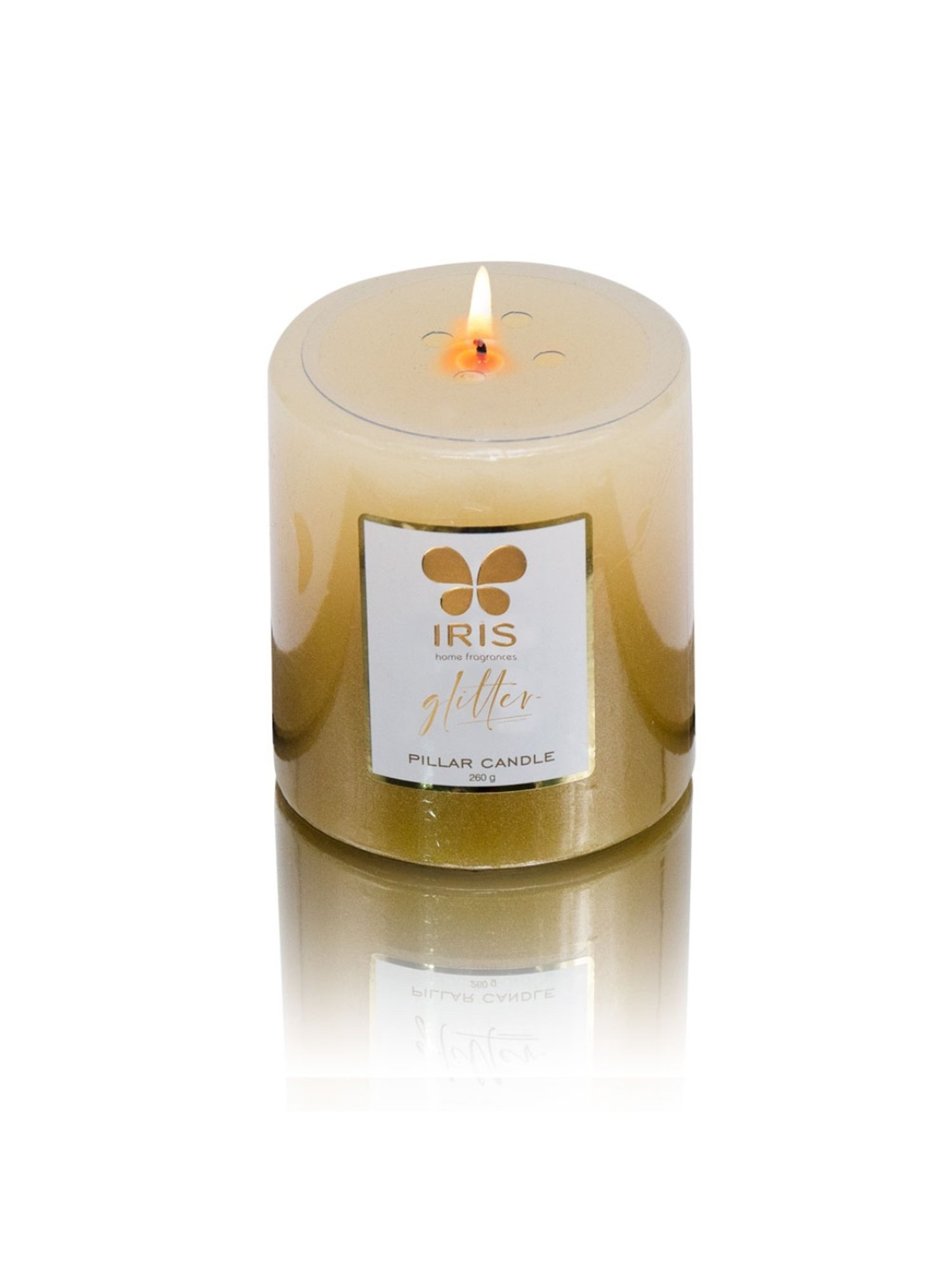 IRIS Lacquered Glitter Gold Wax Candle