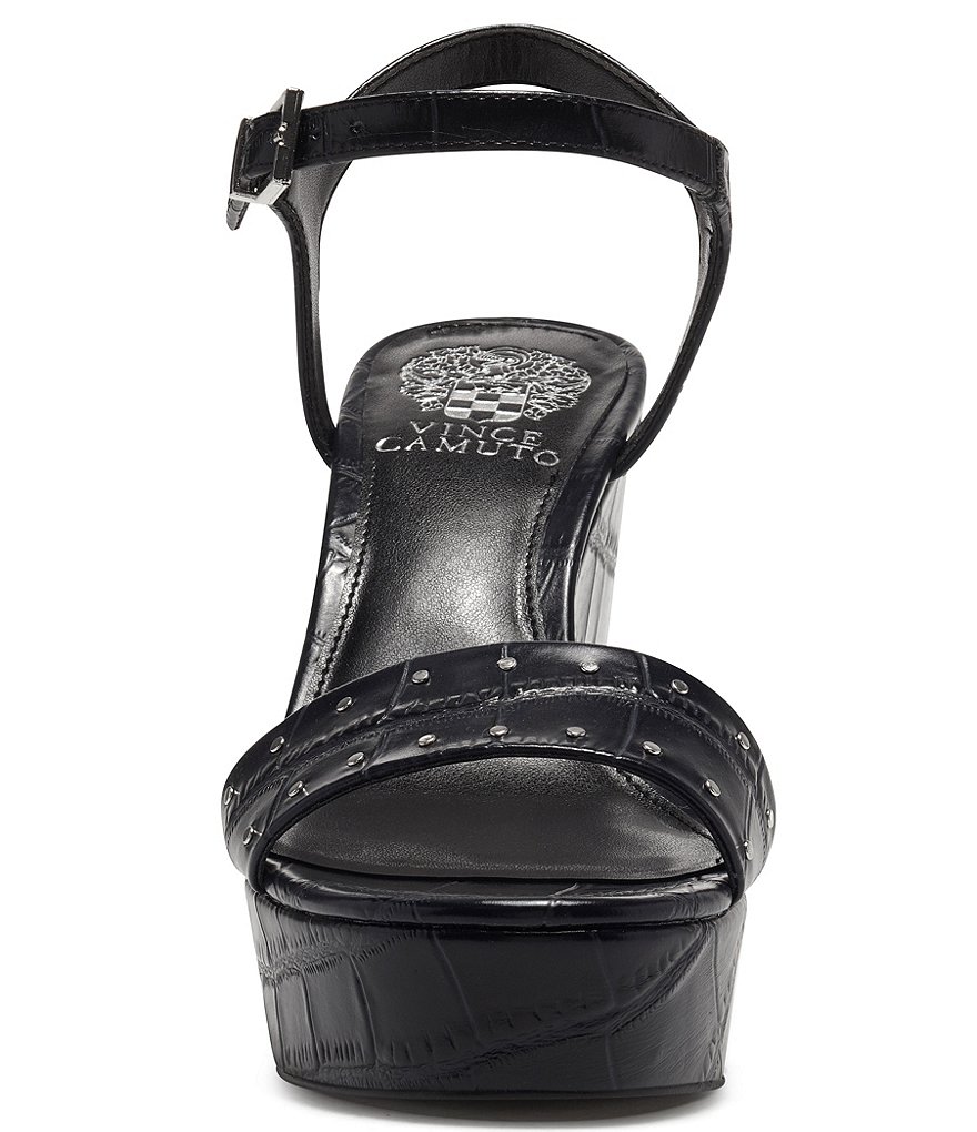 Vince Camuto Celvina Leather Croc Wedges