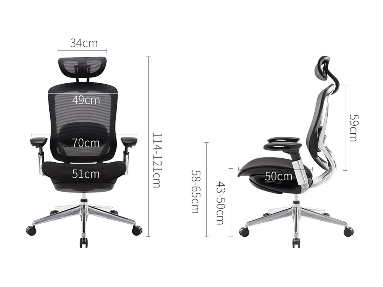 Ergonomic office recliner-high back table and chair racing style with lumbar support-height adjustable seat, headrest-breathable mesh back
